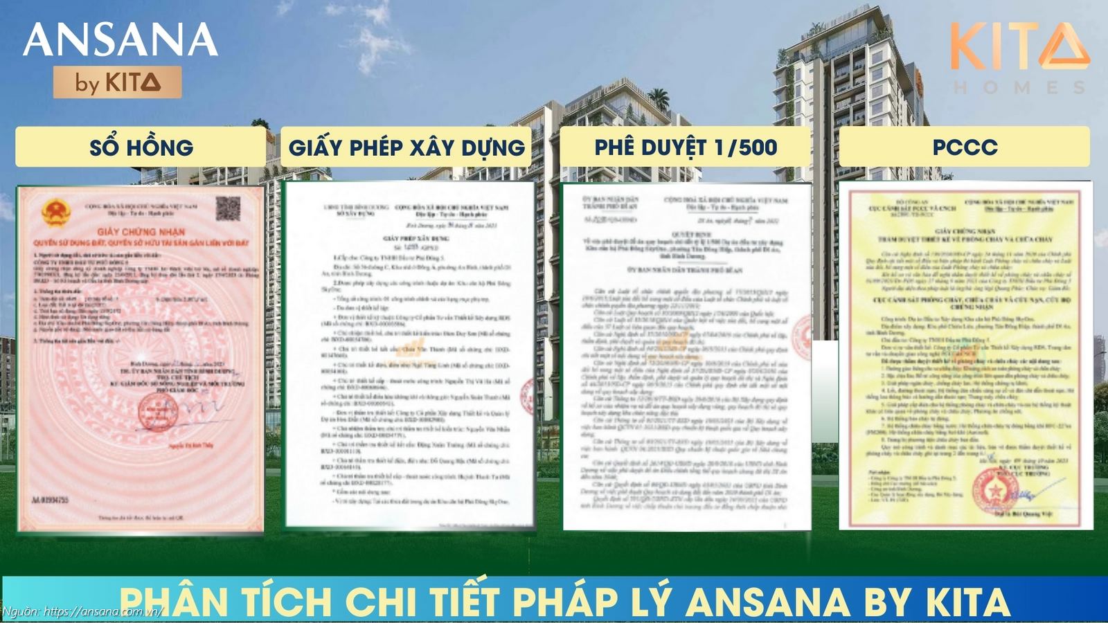 Hồ sơ pháp lý dự án Ansana By KITA đầy đủ minh bạch từ Chủ đầu tư